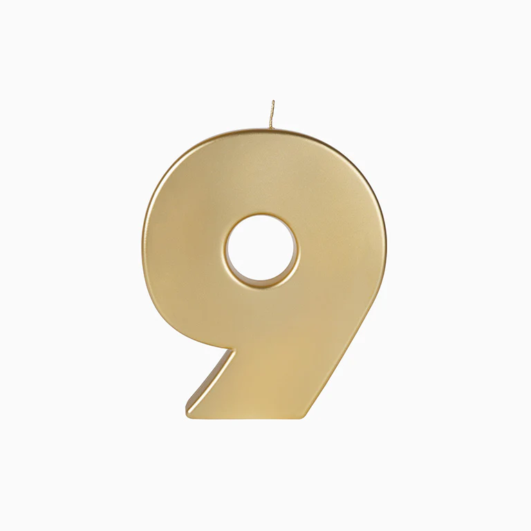 Vela Número XXL Metalizada 20 cm Oro - Image 12