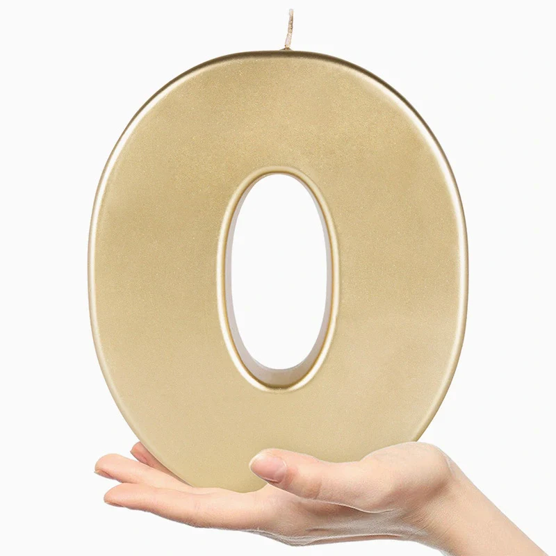 Vela Número XXL Metalizada 20 cm Oro - Image 13
