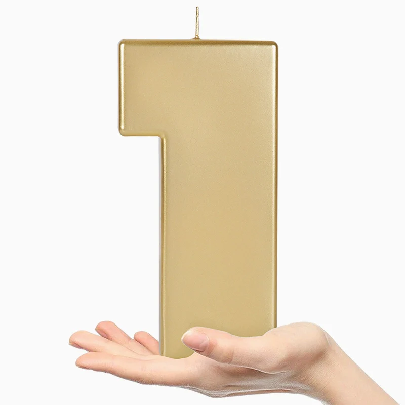 Vela Número XXL Metalizada 20 cm Oro - Image 14