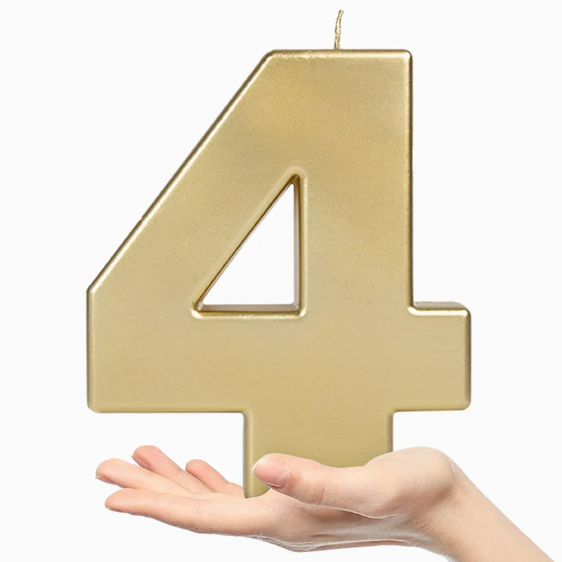 Vela Número XXL Metalizada 20 cm Oro - Image 17