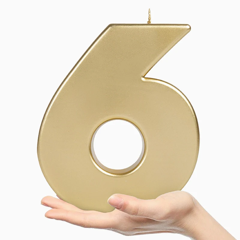 Vela Número XXL Metalizada 20 cm Oro - Image 19