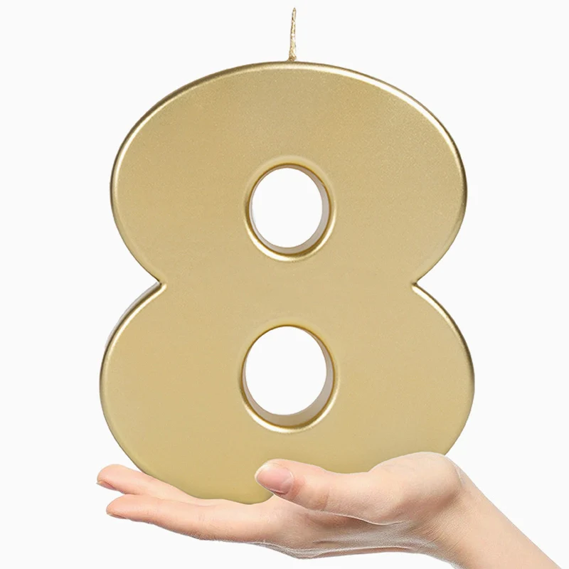 Vela Número XXL Metalizada 20 cm Oro - Image 21