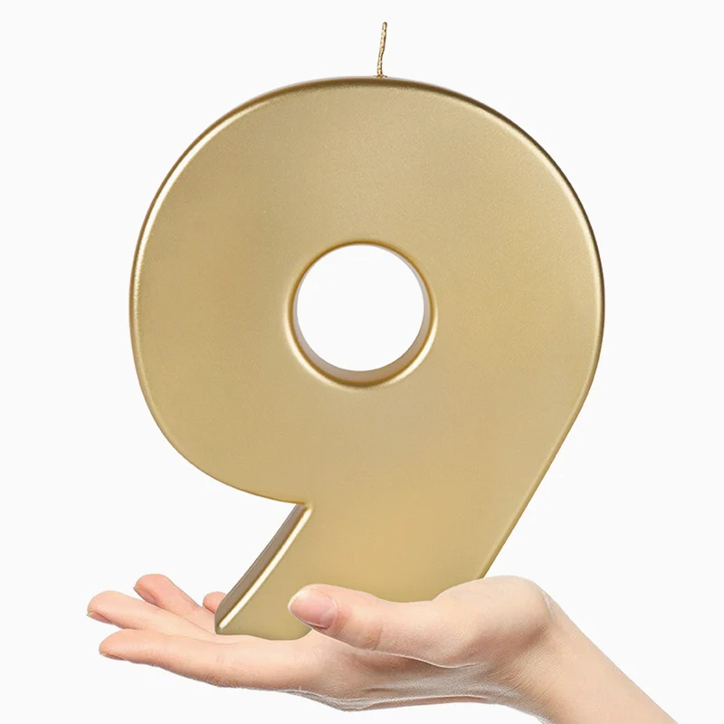 Vela Número XXL Metalizada 20 cm Oro - Image 22