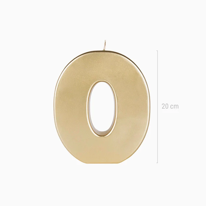 Vela Número XXL Metalizada 20 cm Oro - Image 25