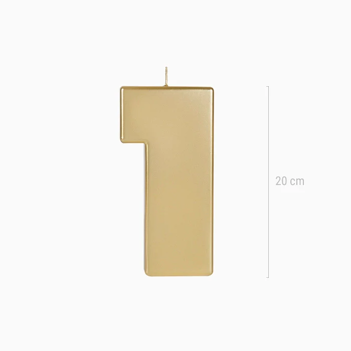 Vela Número XXL Metalizada 20 cm Oro - Image 26