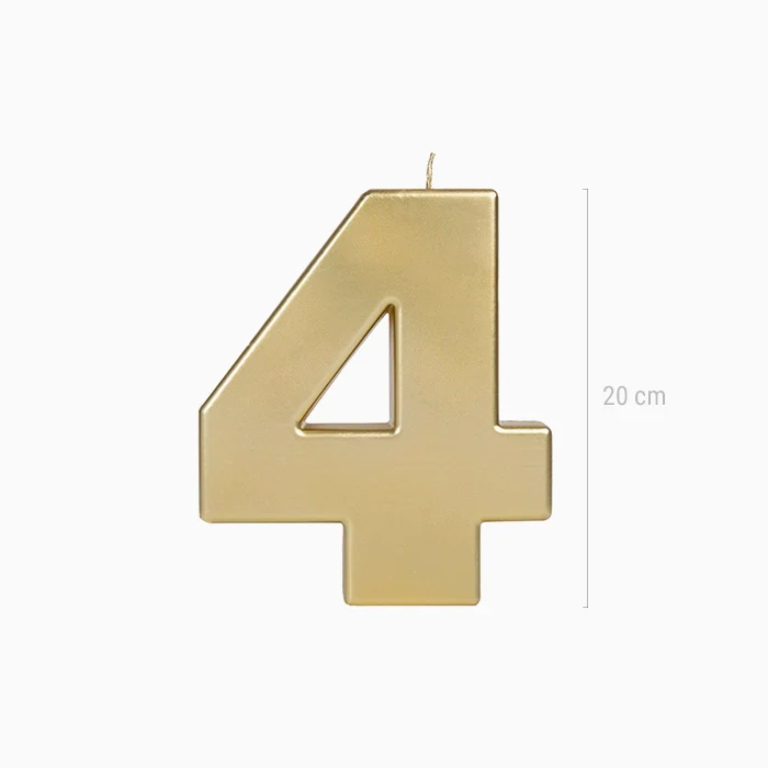 Vela Número XXL Metalizada 20 cm Oro - Image 29