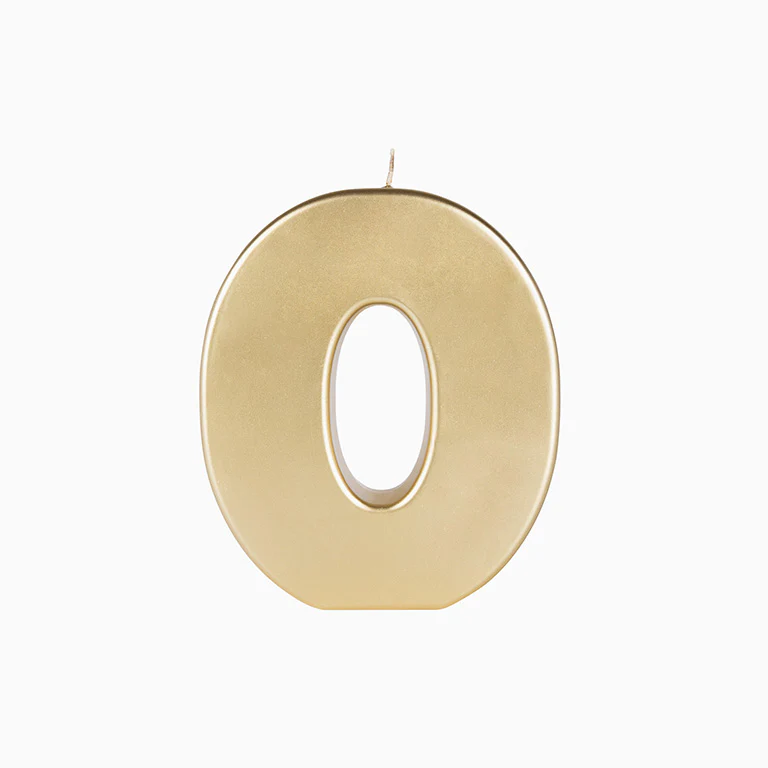 Vela Número XXL Metalizada 20 cm Oro - Image 3