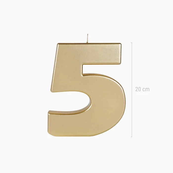 Vela Número XXL Metalizada 20 cm Oro - Image 30