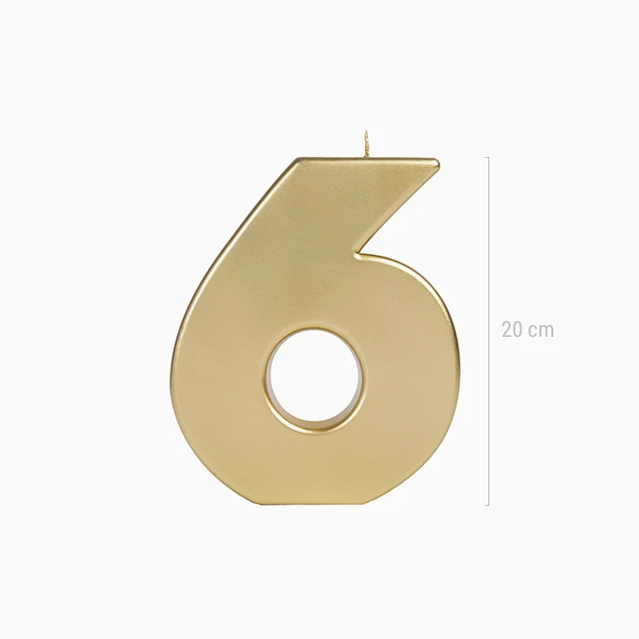 Vela Número XXL Metalizada 20 cm Oro - Image 31