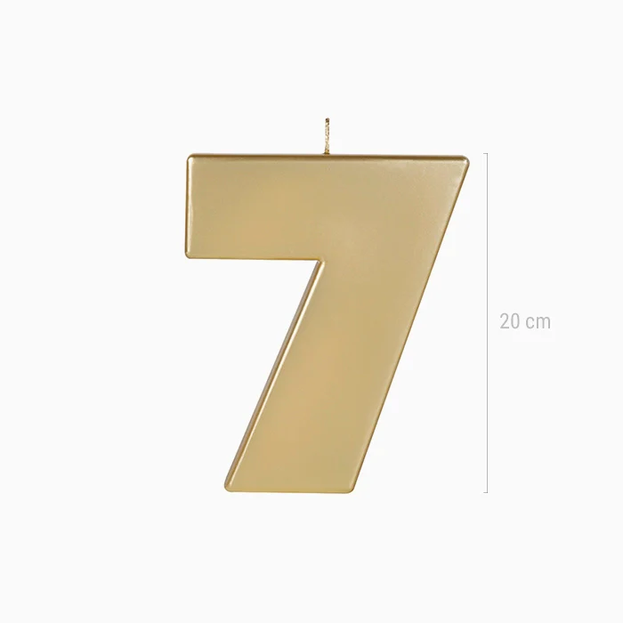 Vela Número XXL Metalizada 20 cm Oro - Image 32