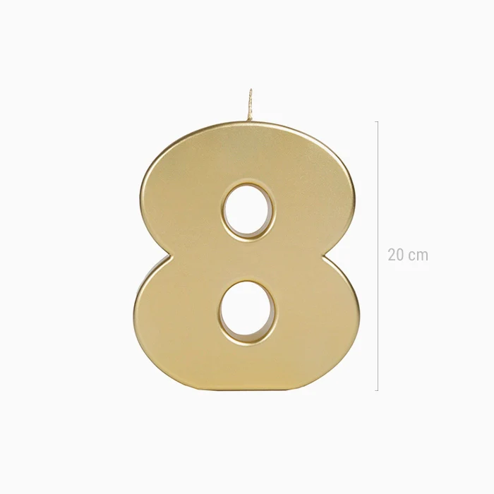 Vela Número XXL Metalizada 20 cm Oro - Image 33