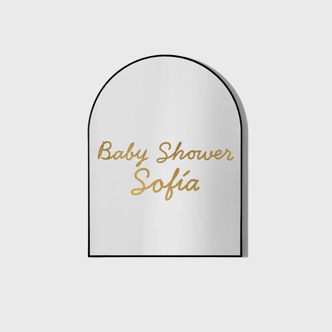 Vinilo Personalizado Baby Shower Espejo Oro - Image 3