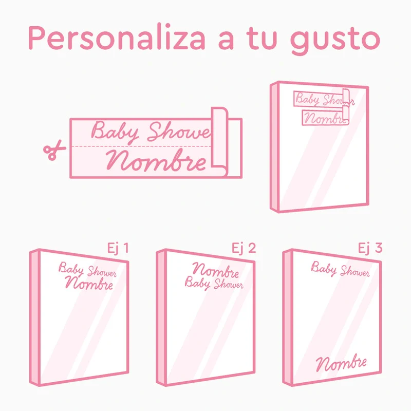 Vinilo Personalizado Baby Shower Espejo Oro - Image 4