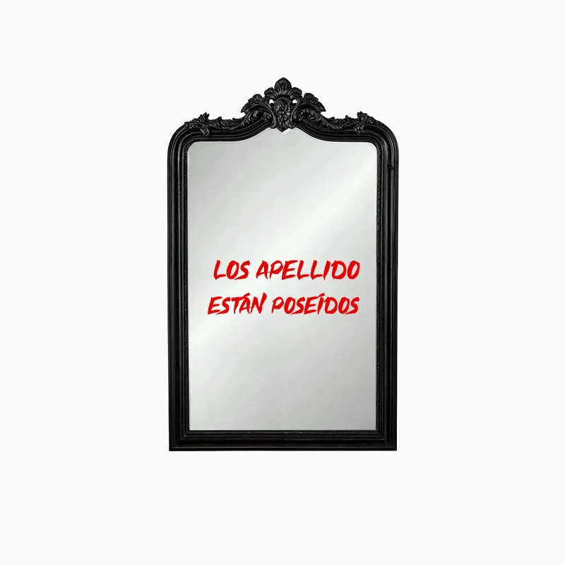 Vinilo Personalizado Nombre Están Poseídos Espejo Halloween Rojo - Image 3