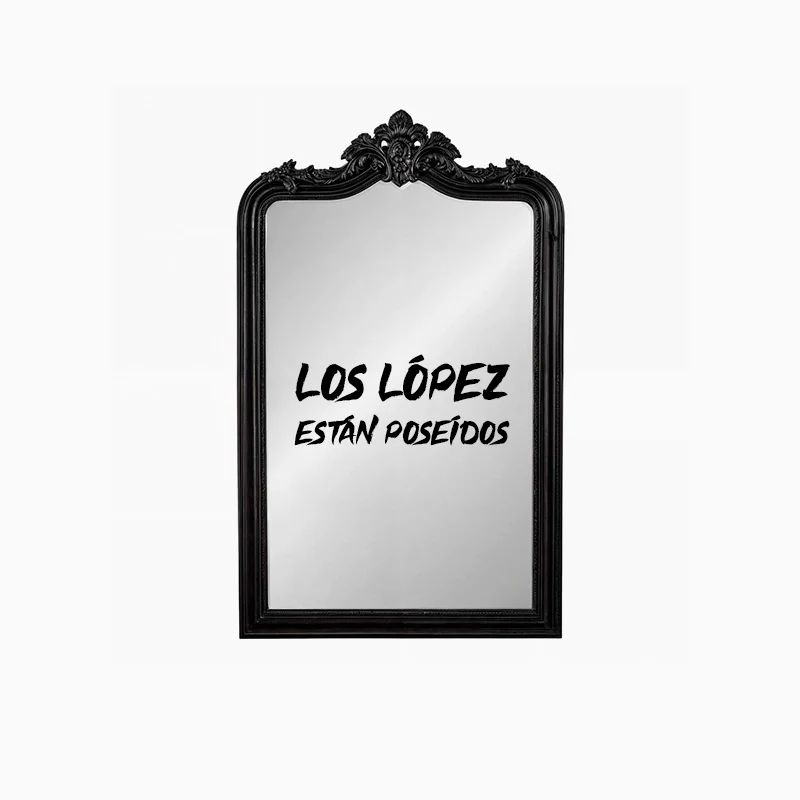 Vinilo Personalizado Nombre Están Poseídos Espejo Halloween Negro - Image 3